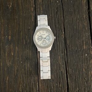 Fossil Silver and White Watch
